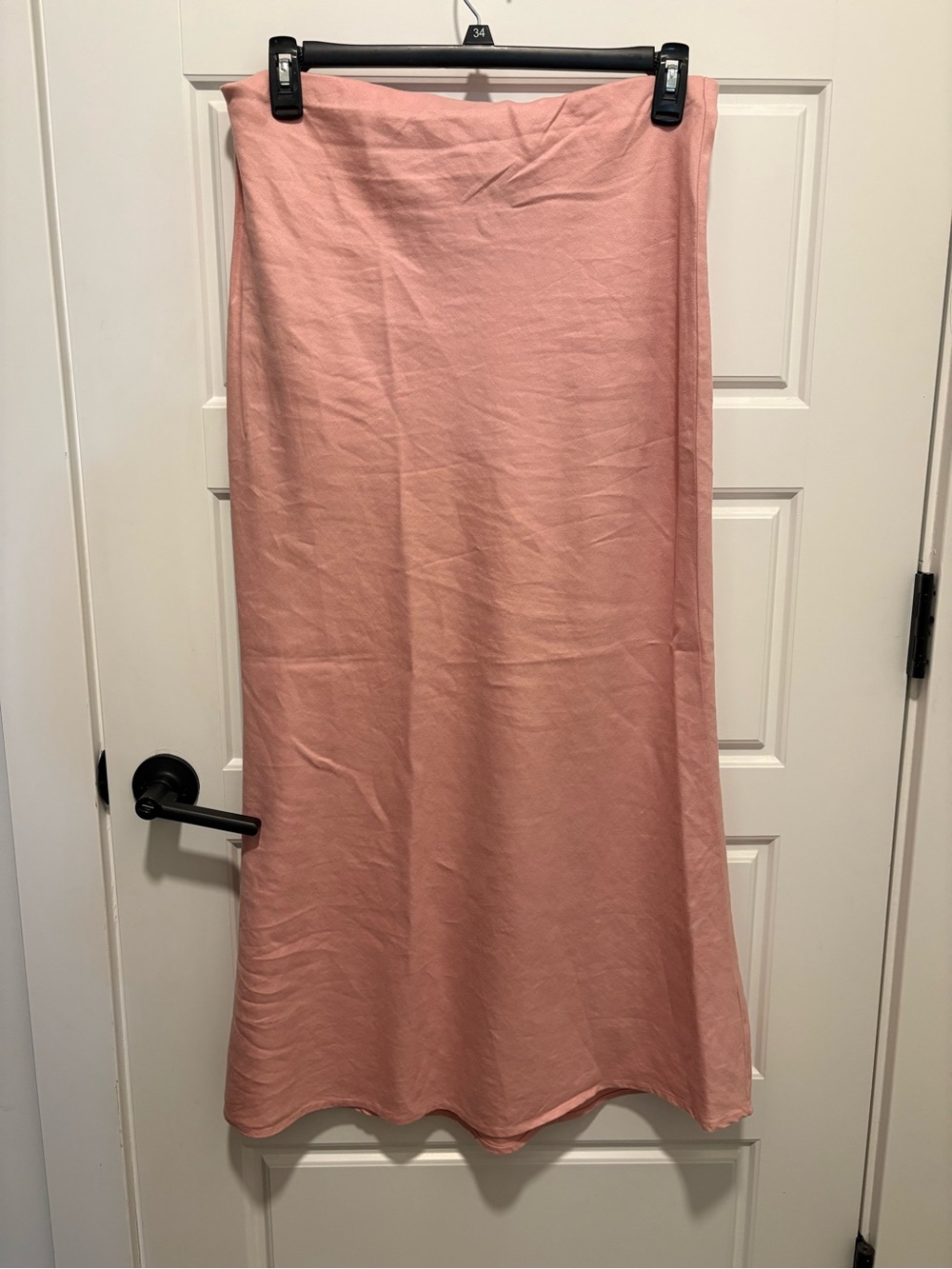 Anthropologie Blush Pink Linen Maxi Skirt
